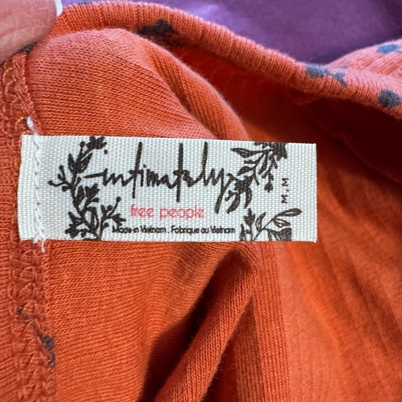 Free People Red Floral Long Sleeve Top - Picture 3 of 3